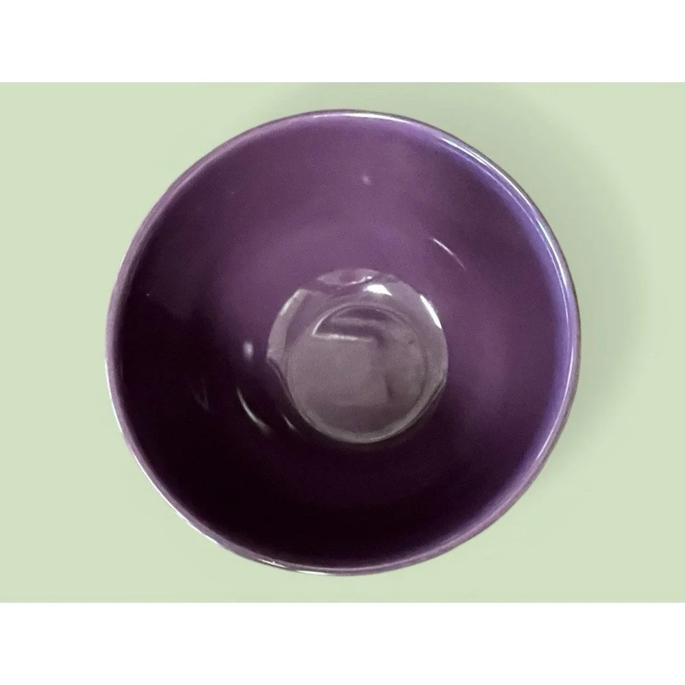 JC Penny Home Collection Multi Fruit Purple Melamine Large‎ Salad Serving Bowl